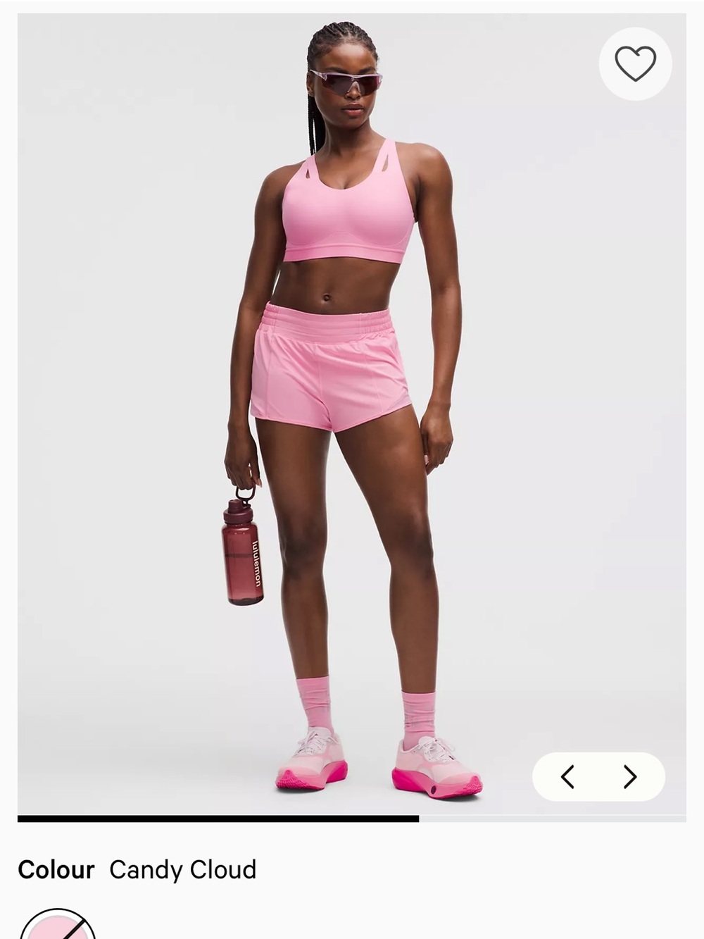 lululemon athletica Candy Cloud Pink Sports Bra
